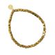 Stretch Square Bead 14K Gold-plated  Bracelet