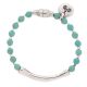 Turquoise Beads on Silver Bracelet with Magnetic Closure