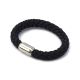 Black Woven Rope Bracelet with Magnetic Closure