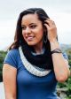 Tri-Color Infinity Scarf in Black, Cream and Grey